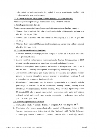 Ogłoszenie konkursu ofert na realizację zadania publicznego w zakresie prowadzenia punktu nieodpłatnej pomocy prawnej na terenie Powiatu Białogardzkiego w 2017 r. Strona 3