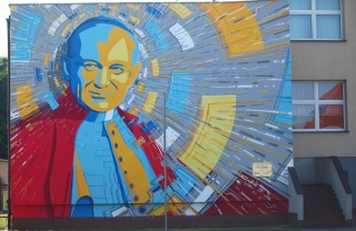 Odsłonięcie muralu Jana Pawła II